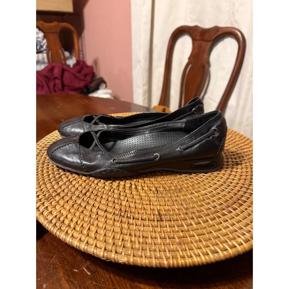 Cole Haan G Series Nike Air Black Leather Ballet Flats Womens 6.5 B